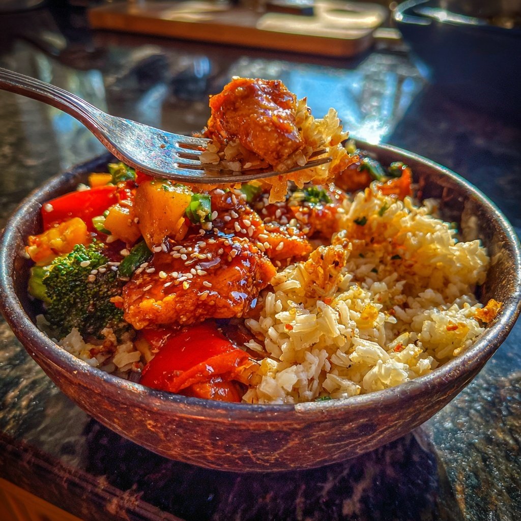 Healthy Chicken And Brown Rice Bowl