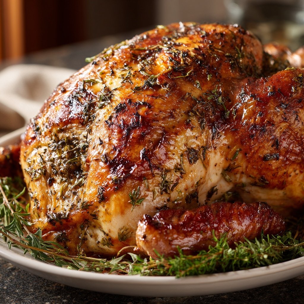 Seasonal & Festive Thanksgiving Herb Stuffed Turkey