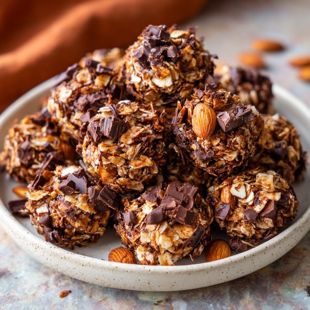 Chocolate Almond Coconut Granola Bites