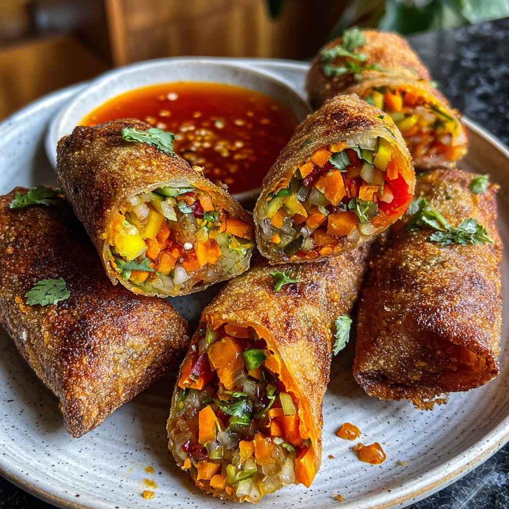 Super Bowl Veggie Spring Rolls