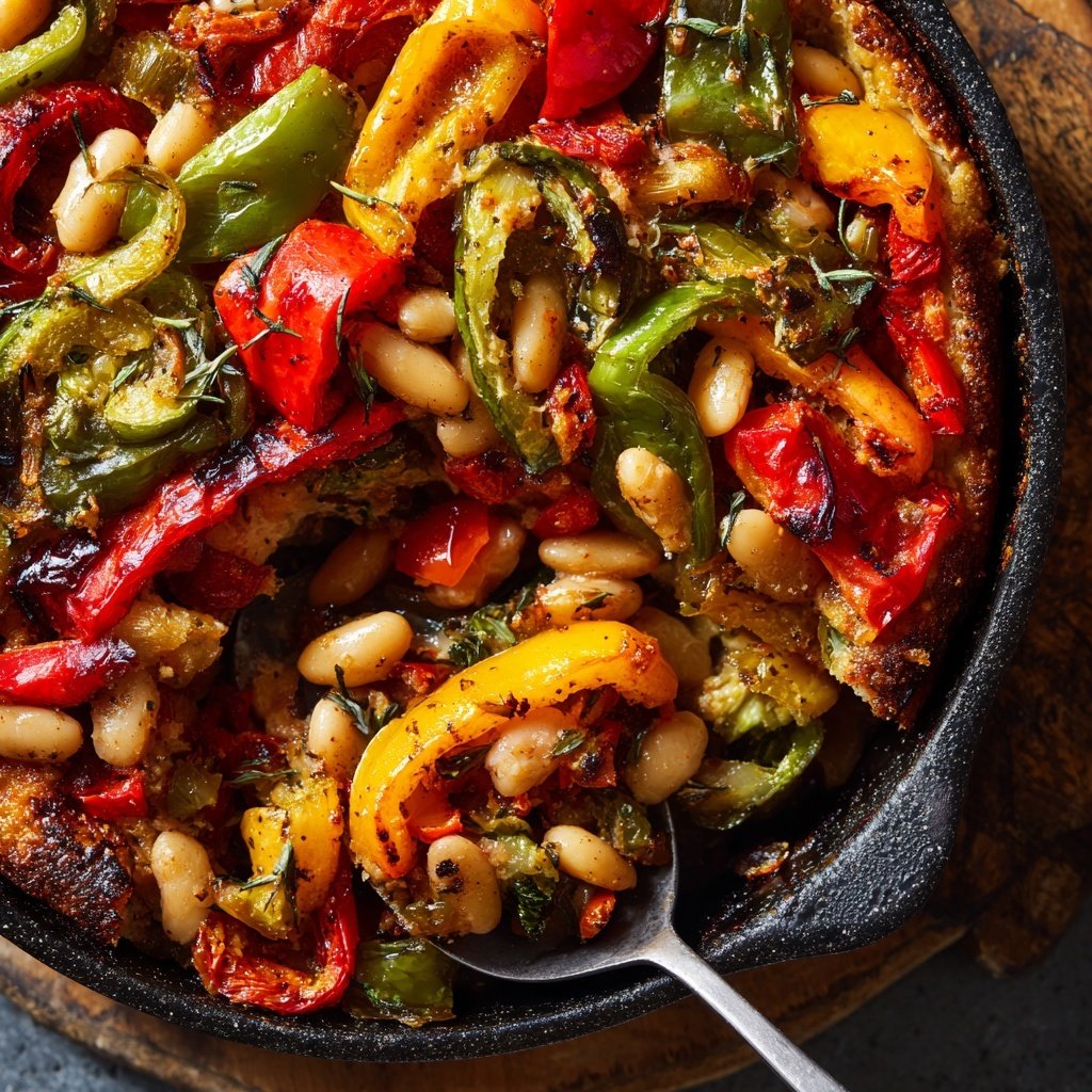 Roasted Veggie White Bean Skillet