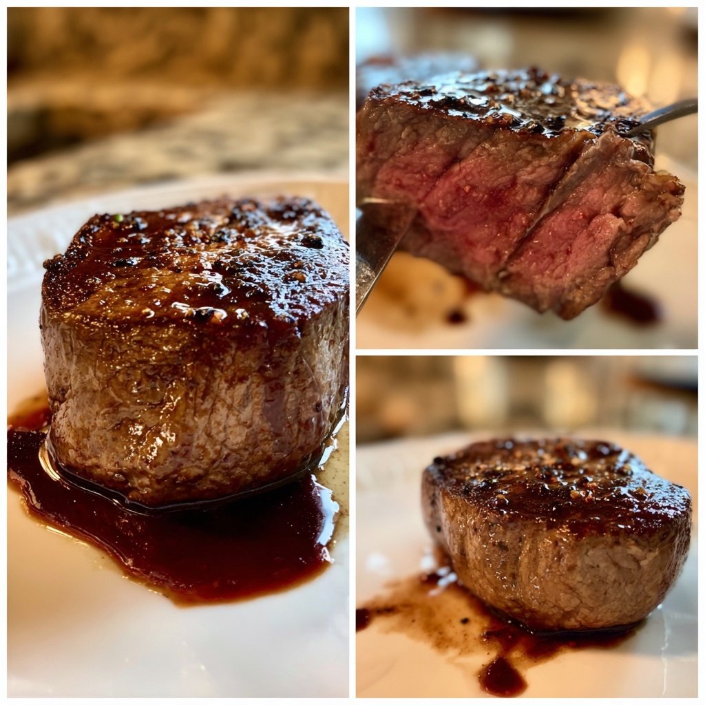 Romantic Filet Mignon with Red Wine Sauce