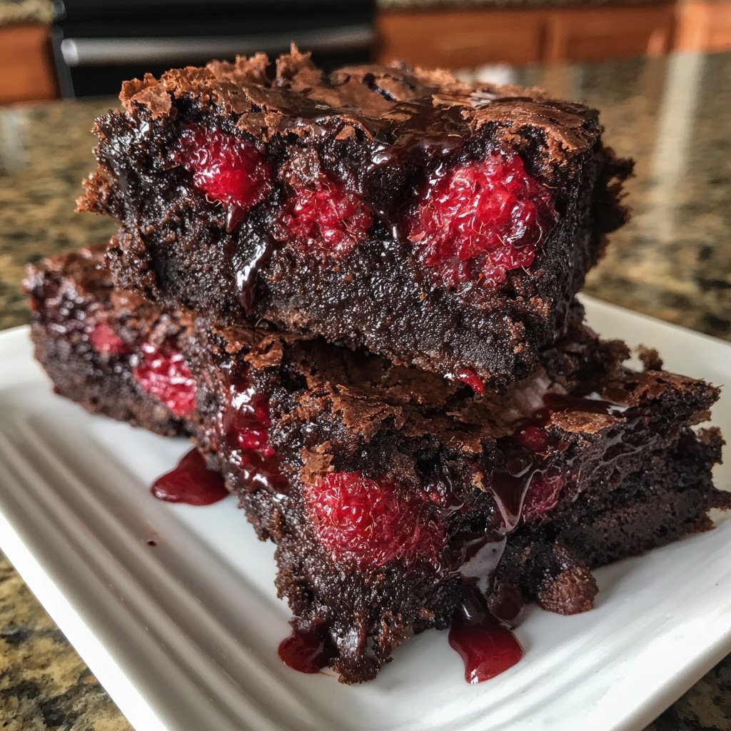 Chocolate Raspberry Brownies