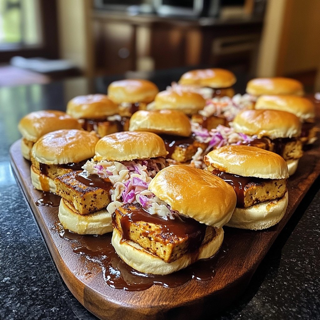 Sliders with BBQ Tofu