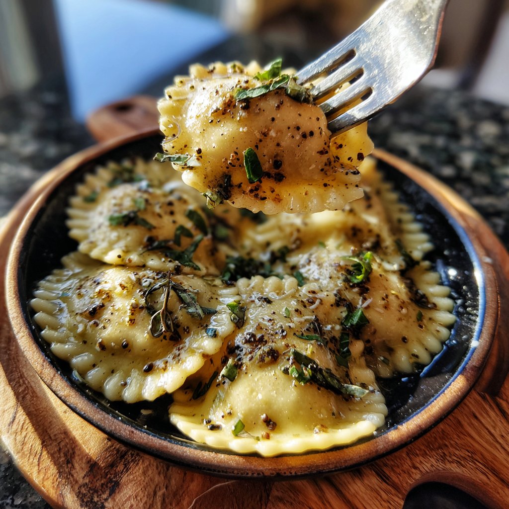 Wild Mushroom Ravioli with Truffle Oil
