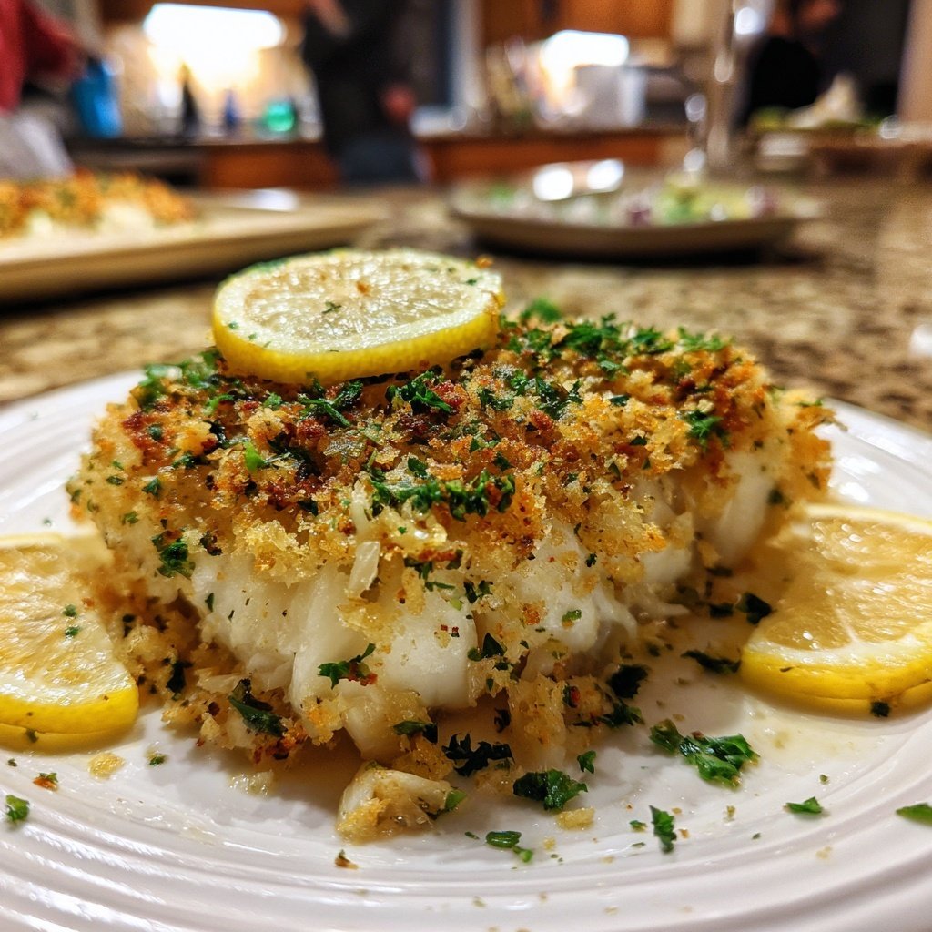 Baked Cod With Lemon Crumbs