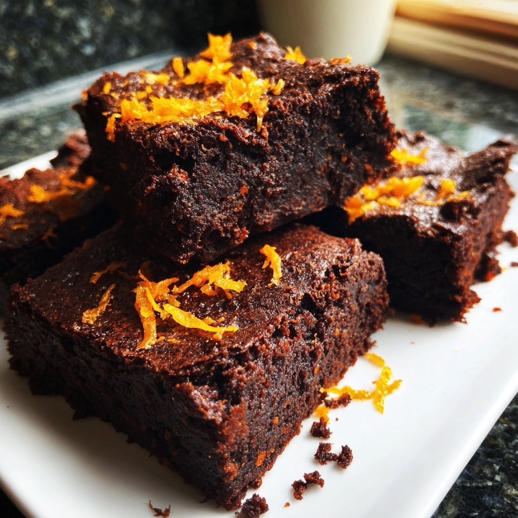 Cottage Cheese Brownies with Orange Zest
