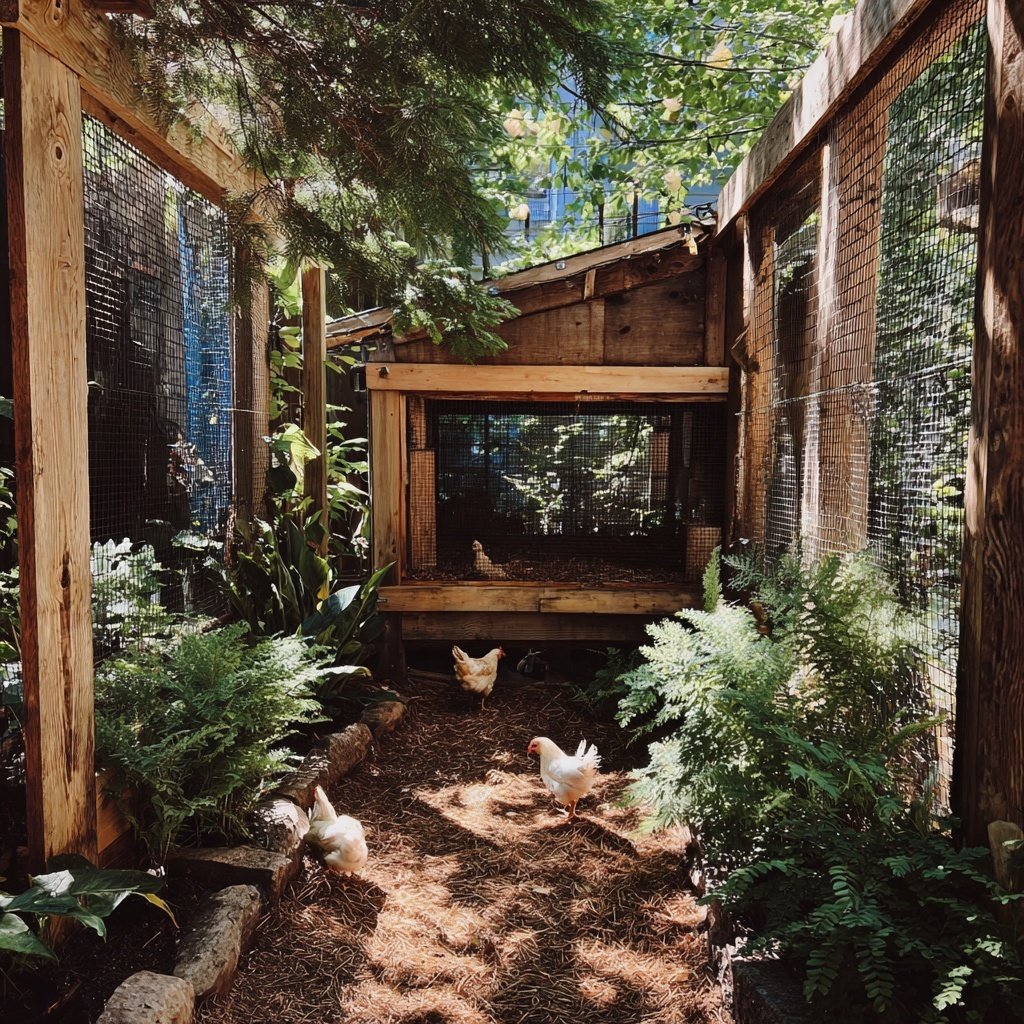 Compact Urban Chicken Run Build