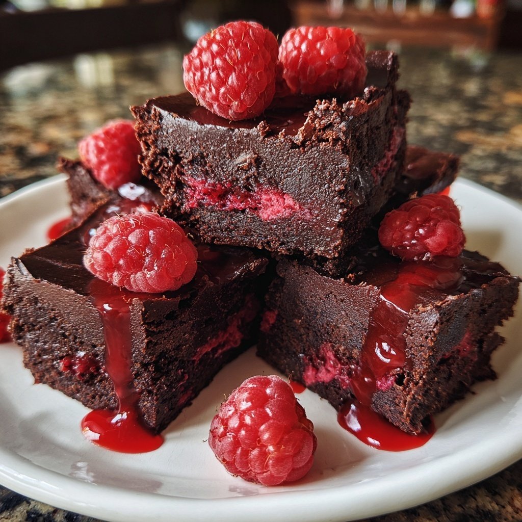 Valentines Treats Chocolate Raspberry Squares