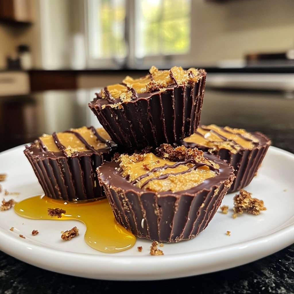 Homemade Peanut Butter Cups with Honey