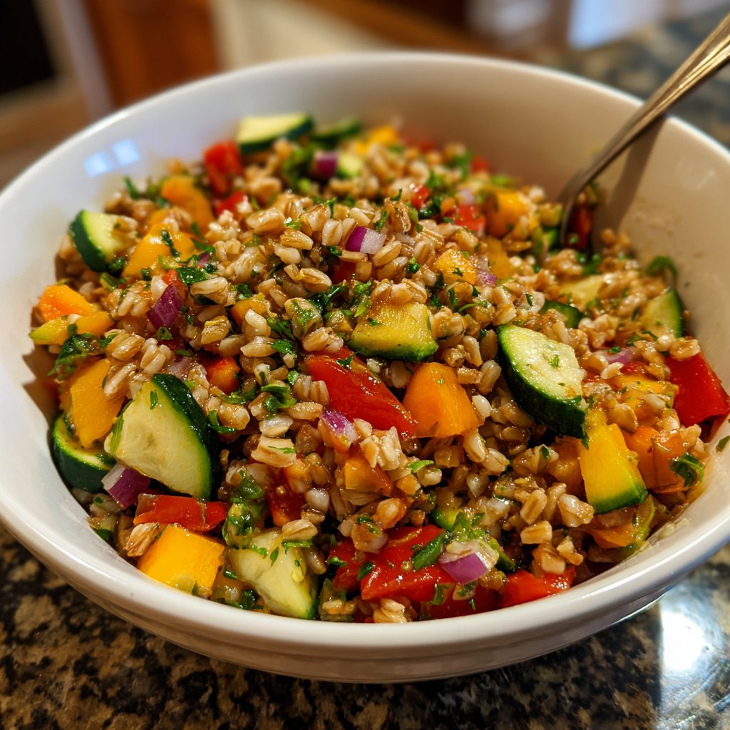 Healthy Lunch Farro Salad