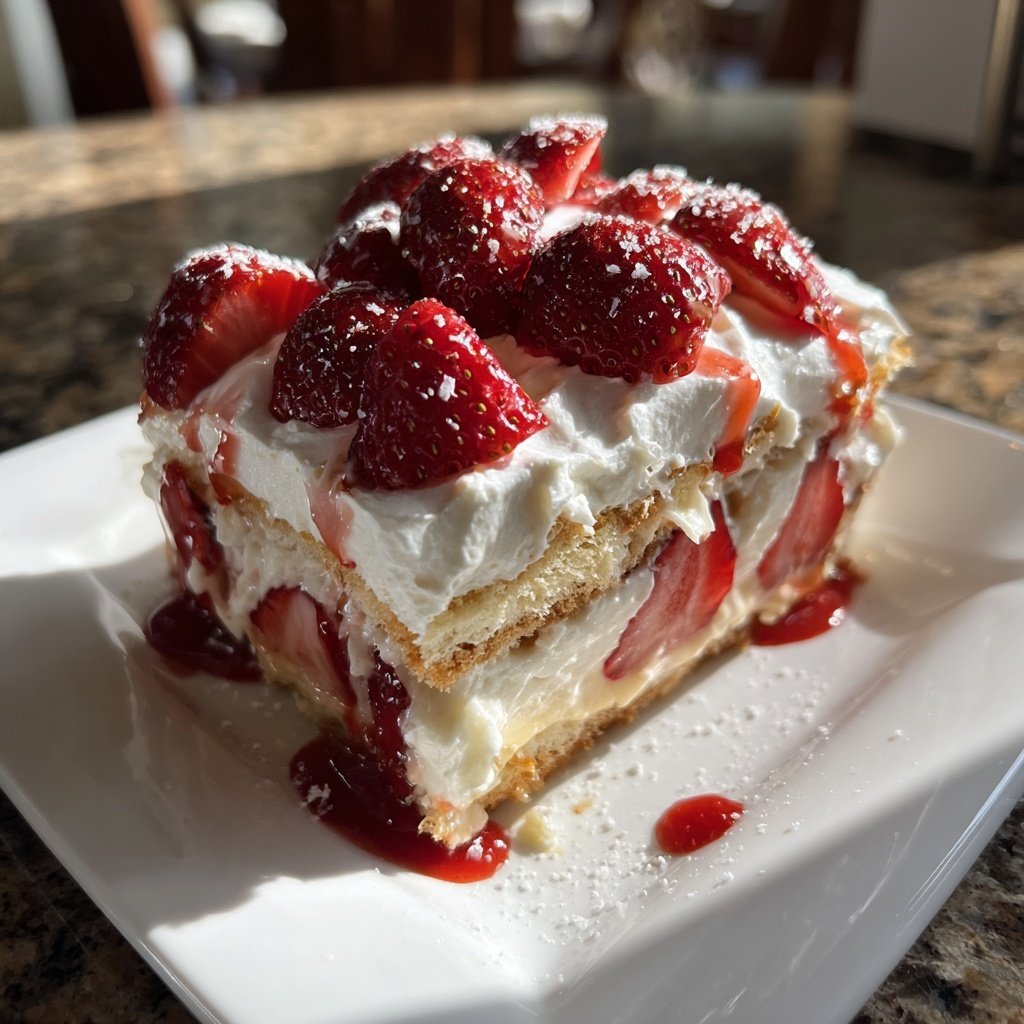 Strawberry Shortcake Icebox Cake