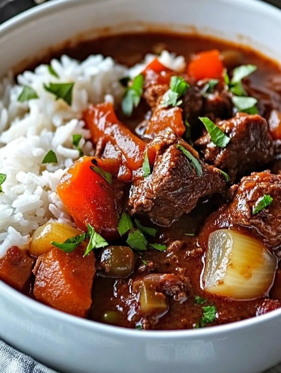 Jamaican Beef Stew With Rice