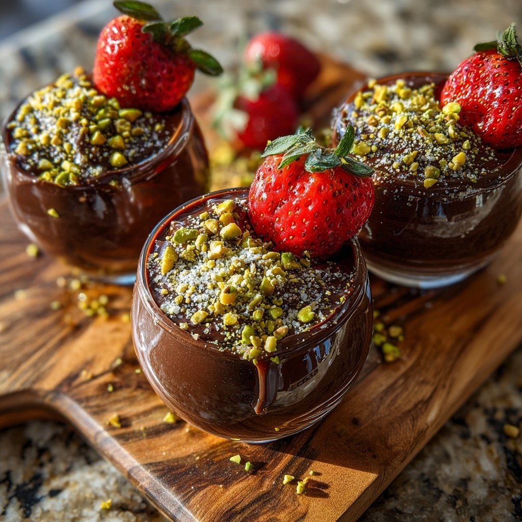Dubai Chocolate Strawberry Cups With Pistachio