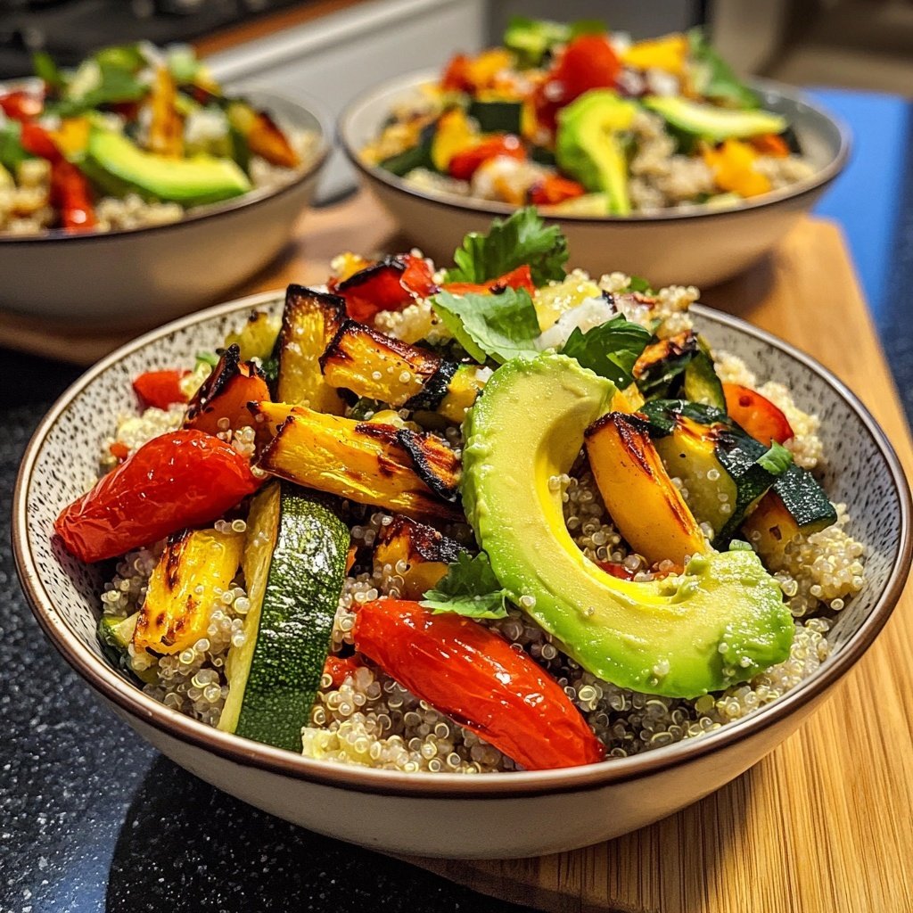 Healthy Lunch Quinoa Veggie Bowls