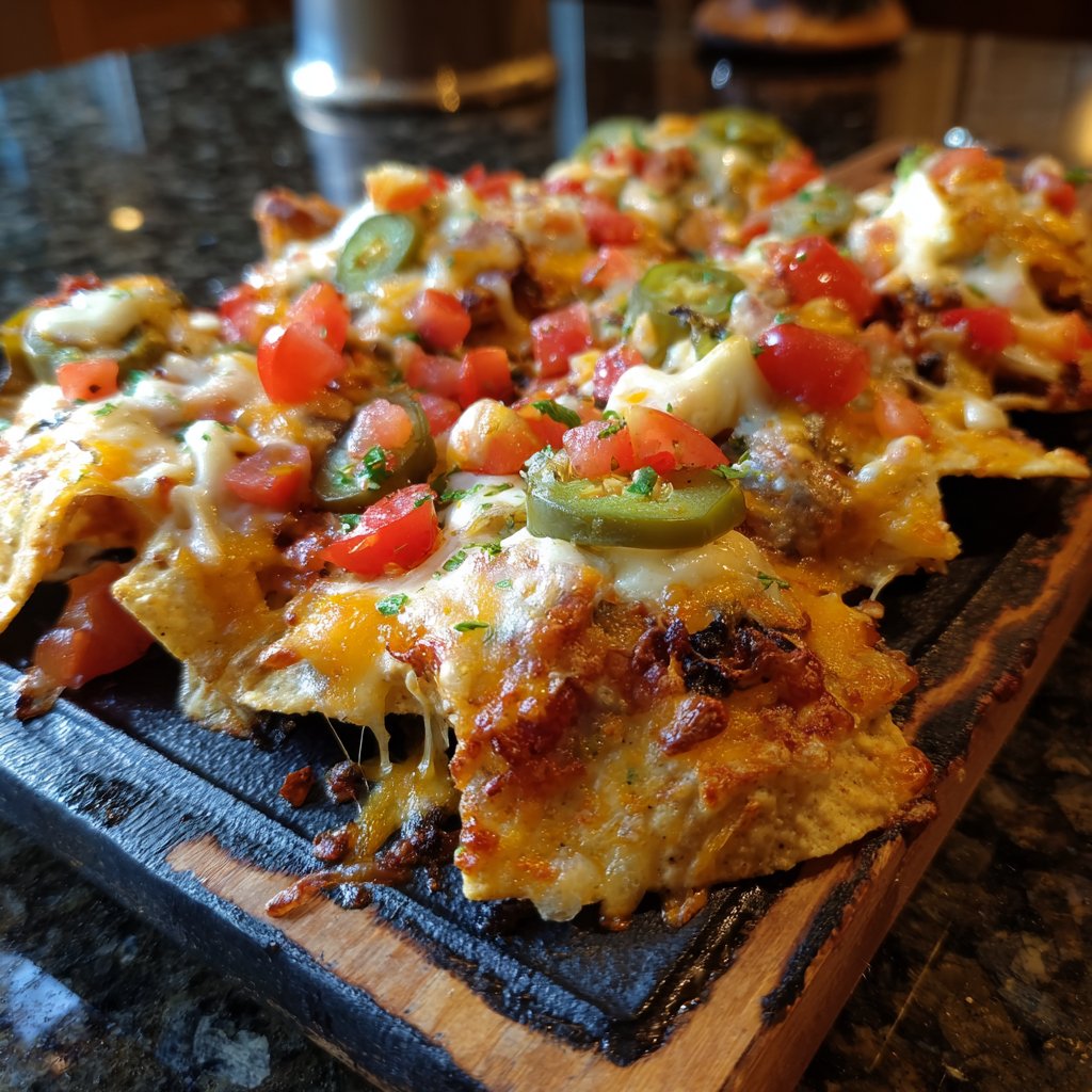 Super Bowl Appetizer Baked Veggie Nachos