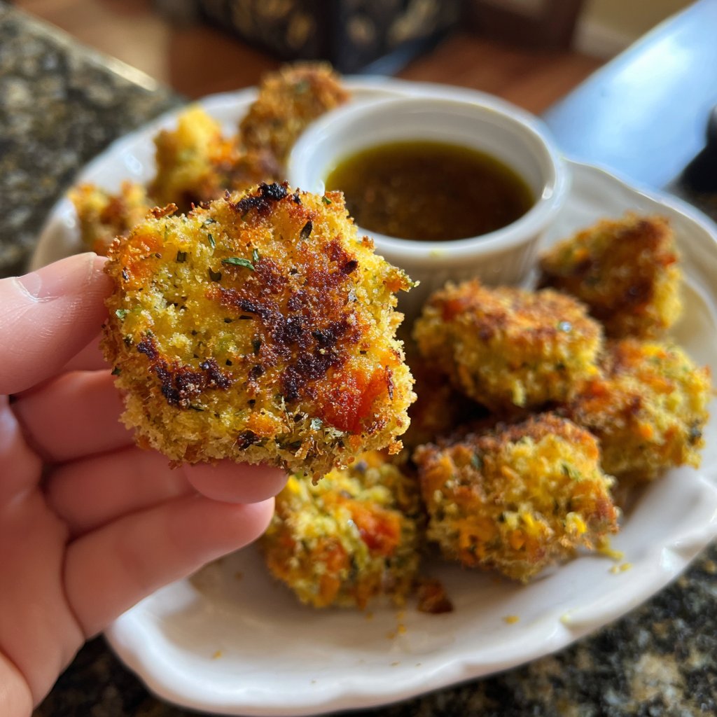 Crispy Tofu Veggie Nuggets
