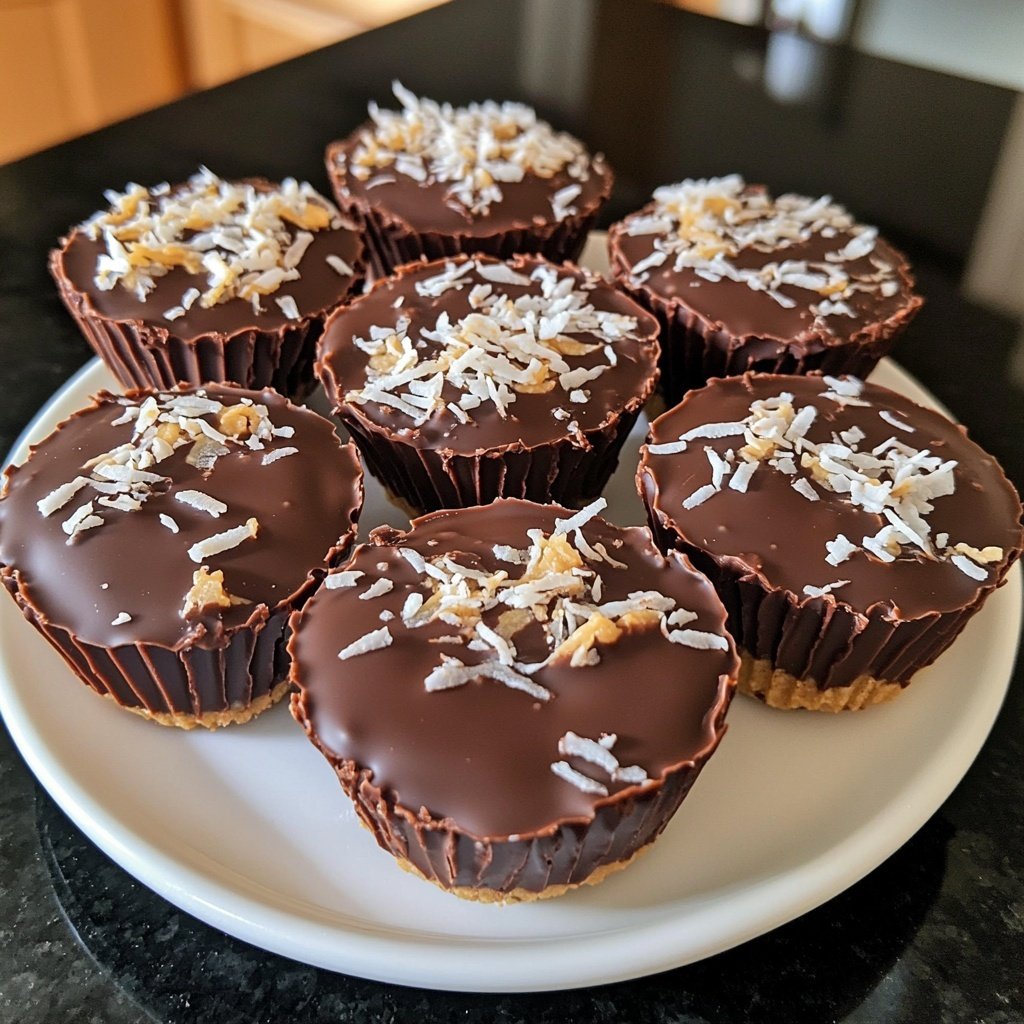 Homemade Peanut Butter Cups with Coconut
