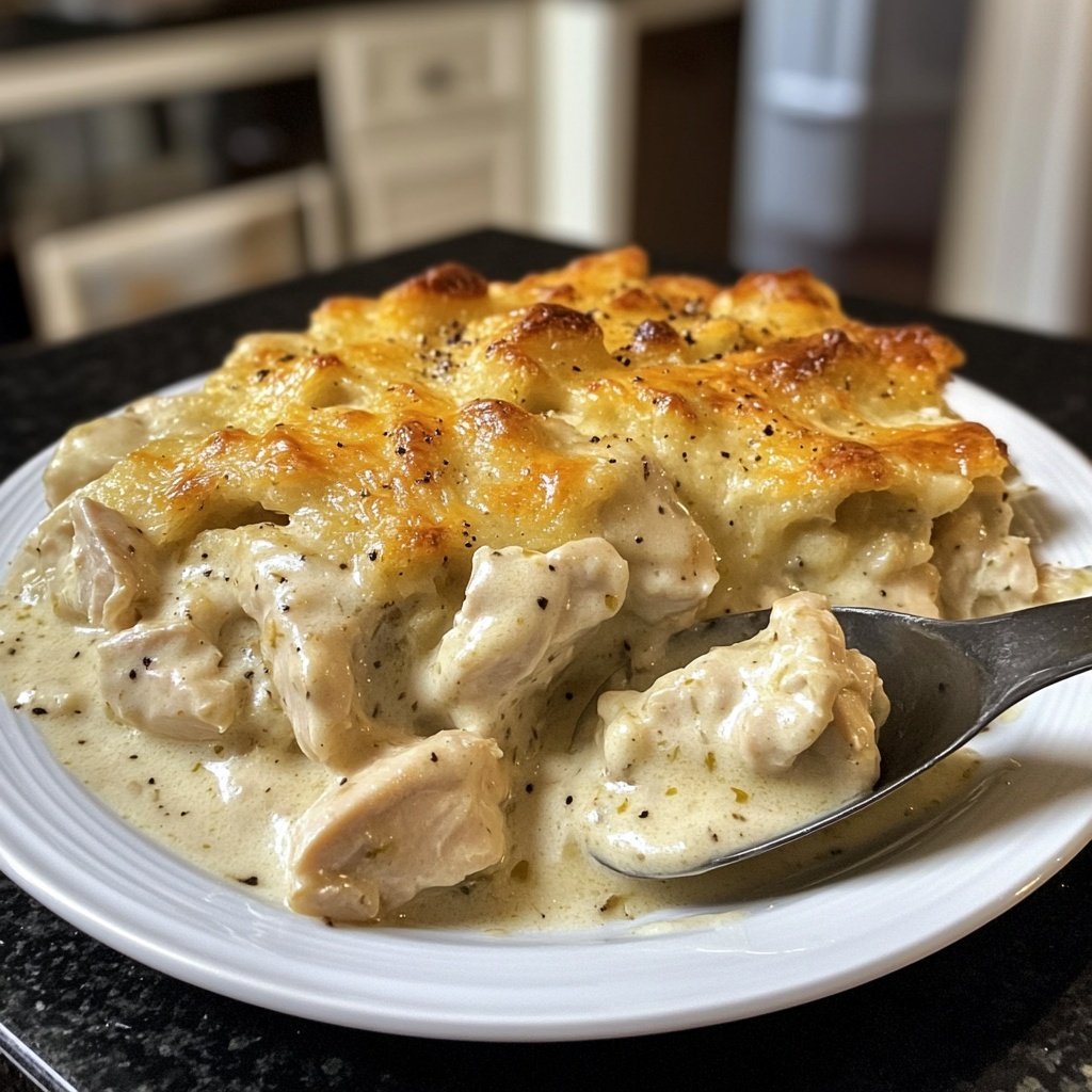 Creamy French Style Chicken Casserole a la Normande