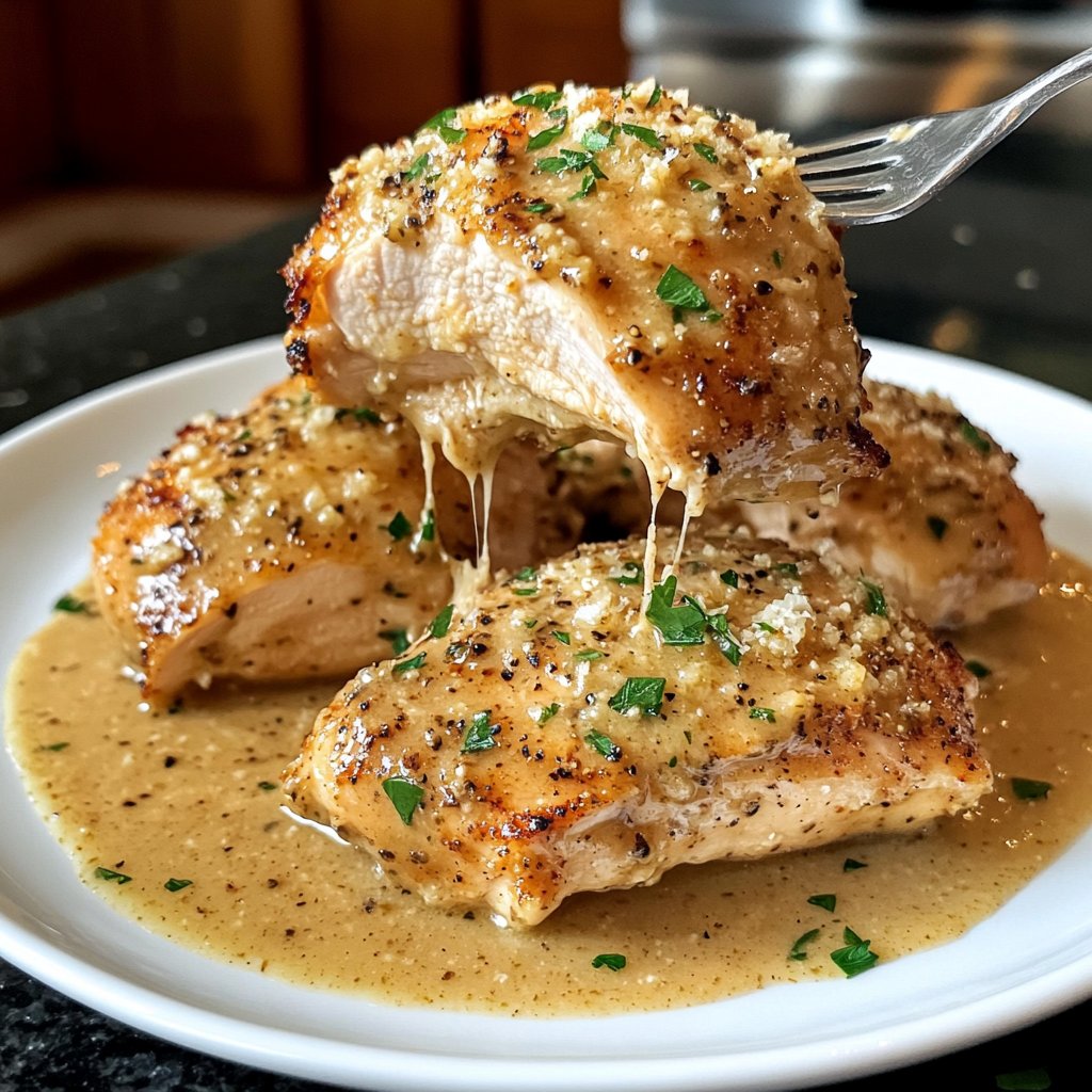 Easy Slow Cooker Garlic Parmesan Chicken