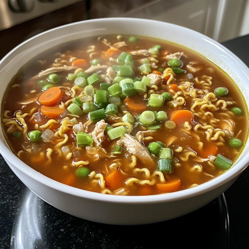 Set-It-and-Forget-It Slow Cooker Chicken Ramen-Inspired Soup